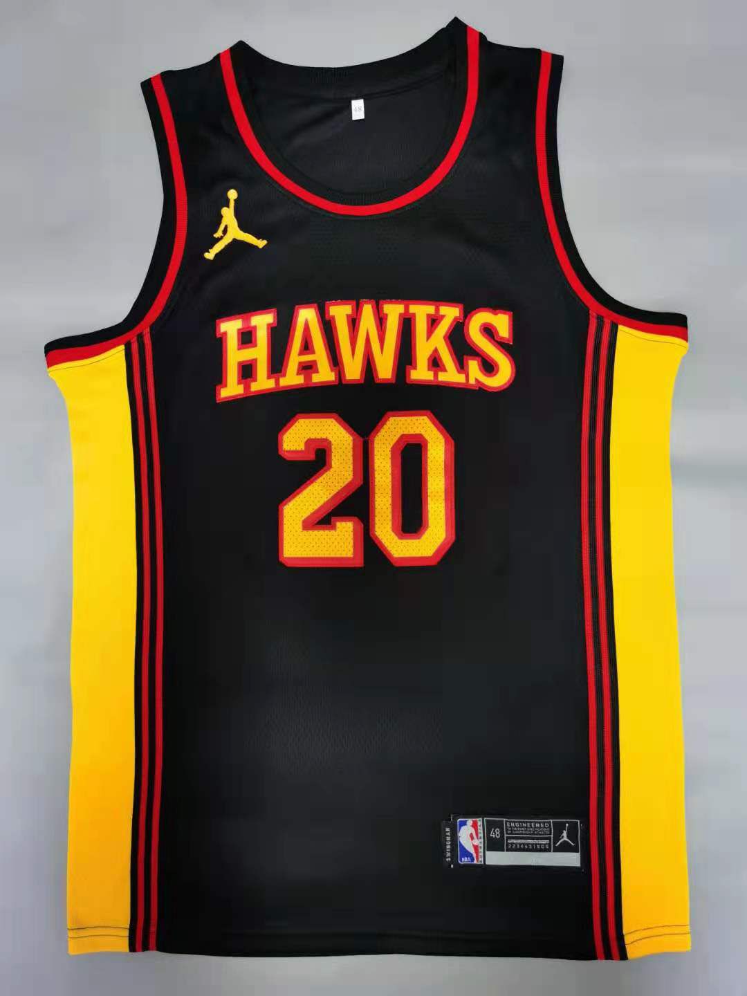 Men Atlanta Hawks #20 Collins Black 2021 Game NBA Jerseys